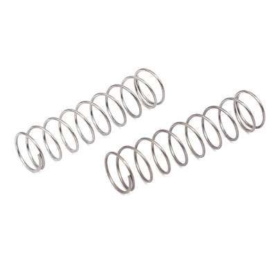 Harfington 0.6mmx9mmx35mm 304 Stainless Steel Compression Springs Silver Tone 20pcs