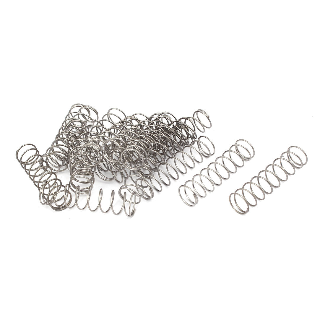 Harfington 0.6mmx9mmx35mm 304 Stainless Steel Compression Springs Silver Tone 20pcs