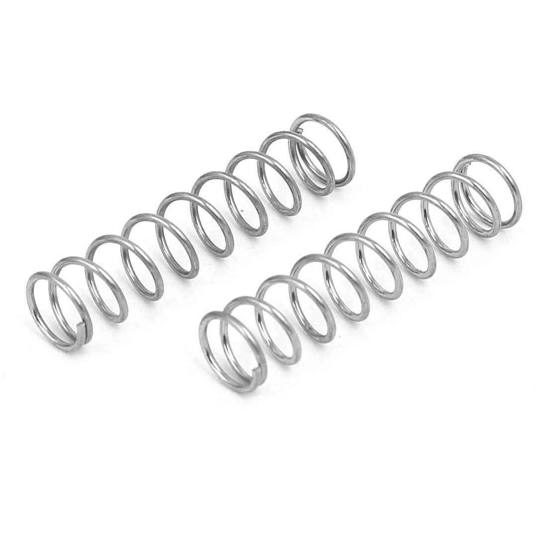 Harfington 0.7mmx7mmx30mm 304 Stainless Steel Compression Springs 10pcs