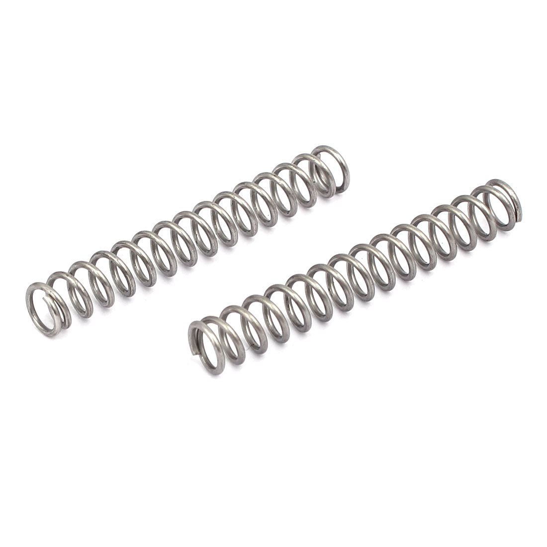 Harfington 0.8mmx6mmx40mm 304 Stainless Steel Compression Springs Silver Tone 10pcs