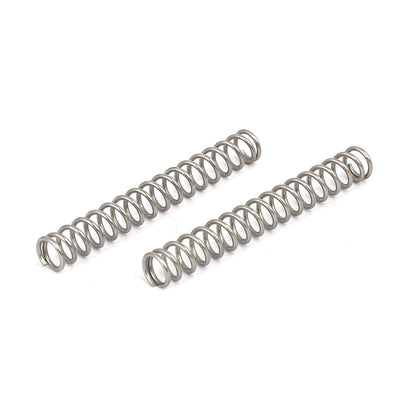 Harfington 0,8 mm x 6 mm x 45 mm 304 Edelstahl-Druckfedern, silberfarben, 10 Stück