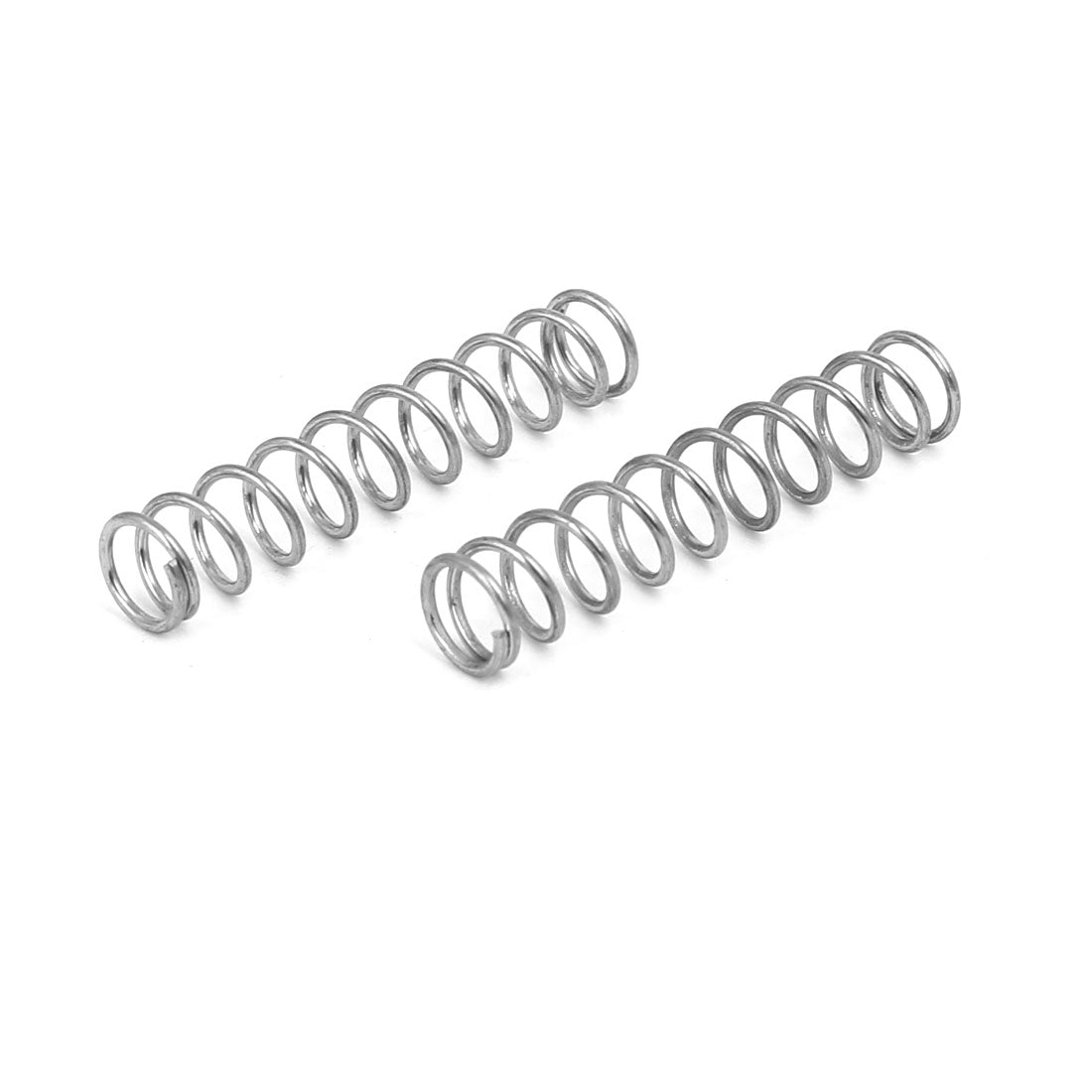 Harfington 0.8mmx7mmx35mm 304 Stainless Steel Compression Springs Silver Tone 10pcs