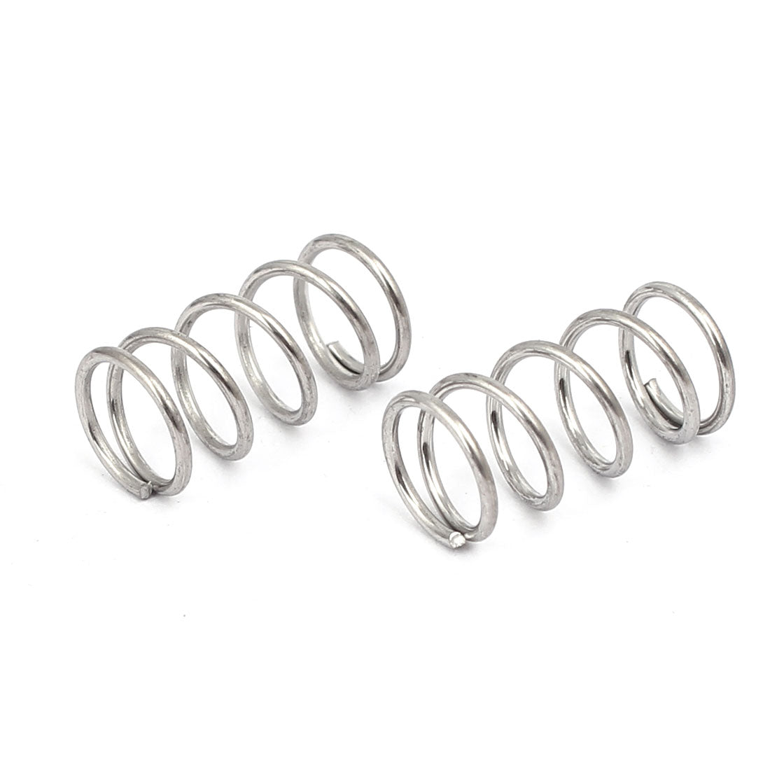 Harfington 0.8mmx8mmx15mm 304 Stainless Steel Compression Springs Silver Tone 10pcs
