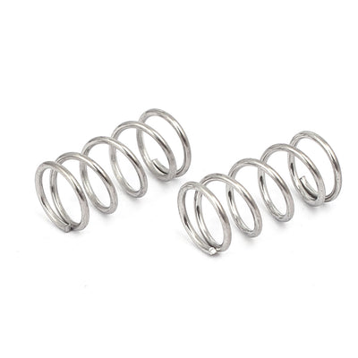 Harfington 0.8mmx8mmx15mm 304 Stainless Steel Compression Springs Silver Tone 10pcs