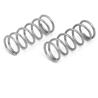 Harfington 0.8mmx8mmx20mm 304 Stainless Steel Compression Springs Silver Tone 10pcs