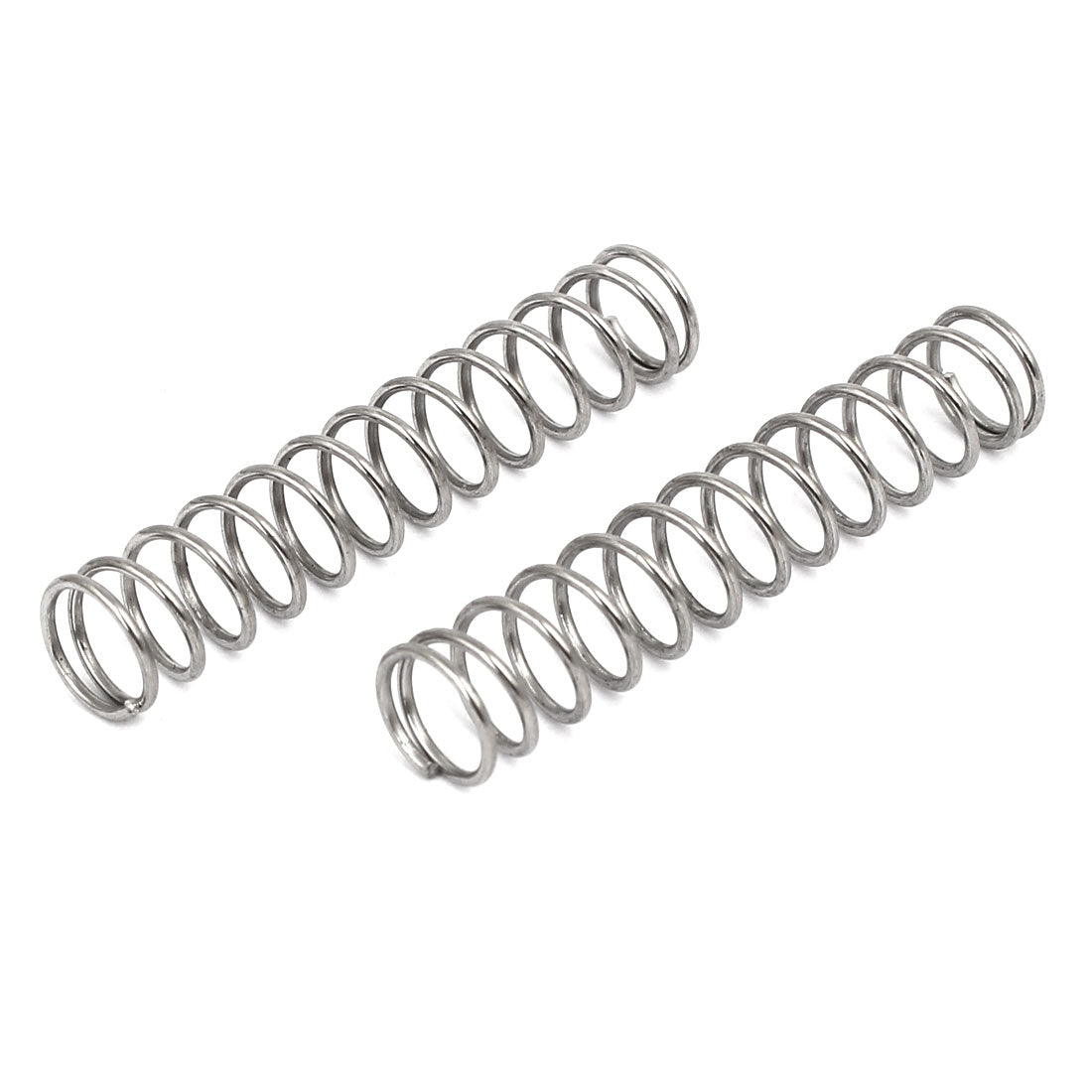 Harfington 0.8mmx8mmx40mm 304 Stainless Steel Compression Springs Silver Tone 10pcs