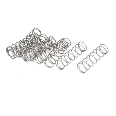 Harfington 0.8mmx12mmx40mm 304 Stainless Steel Compression Springs 10pcs