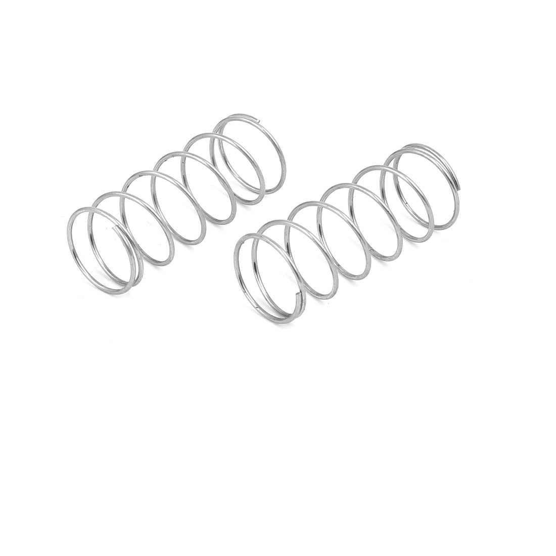 Harfington 0.8mmx14mmx35mm 304 Stainless Steel Compression Springs Silver Tone 10pcs