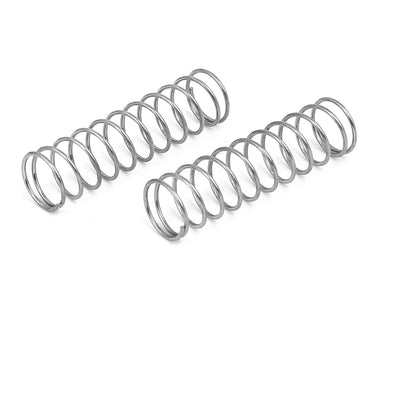 Harfington 1mmx14mmx50mm 304 Stainless Steel Compression Springs Silver Tone 10pcs