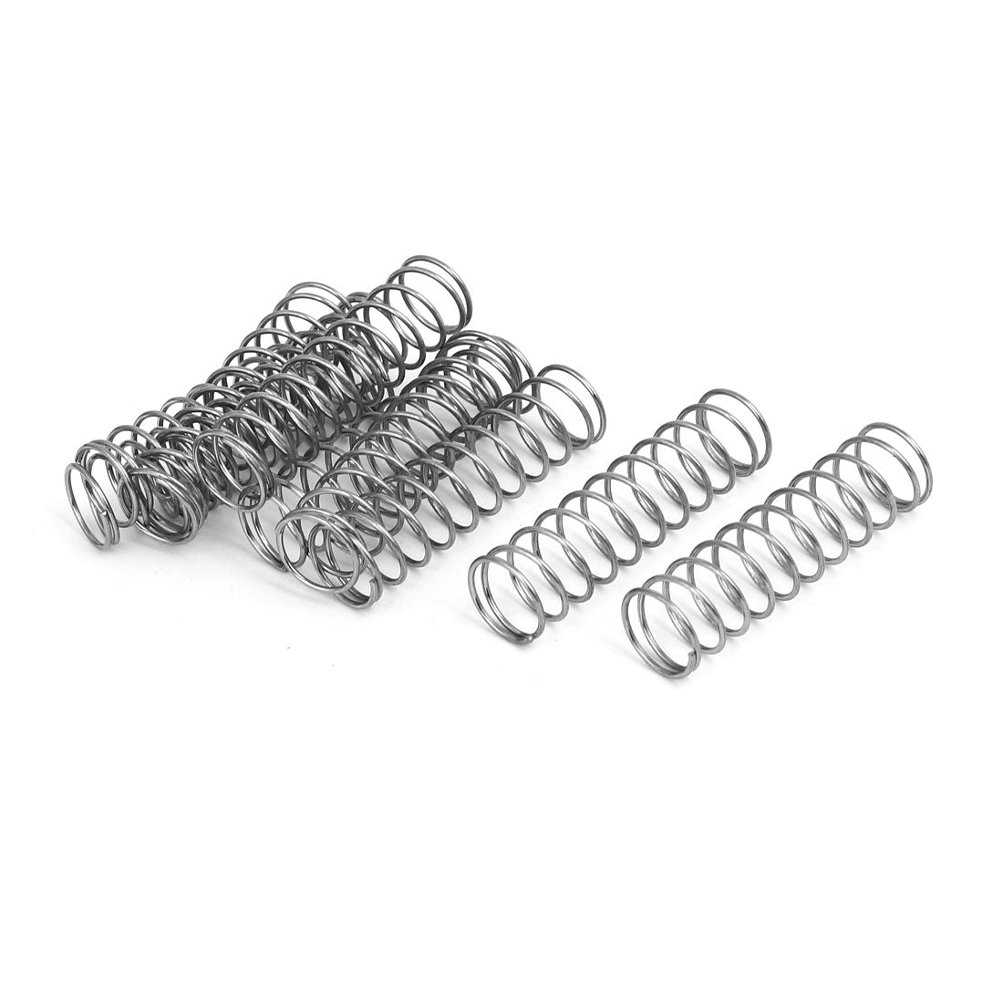 Harfington 1mmx14mmx50mm 304 Stainless Steel Compression Springs Silver Tone 10pcs