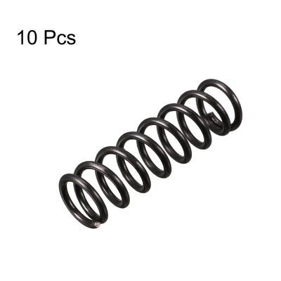 Harfington Uxcell Compression Spring 1.2mm Wire Dia,9mm OD,30mm Free Length,Black,10Pcs