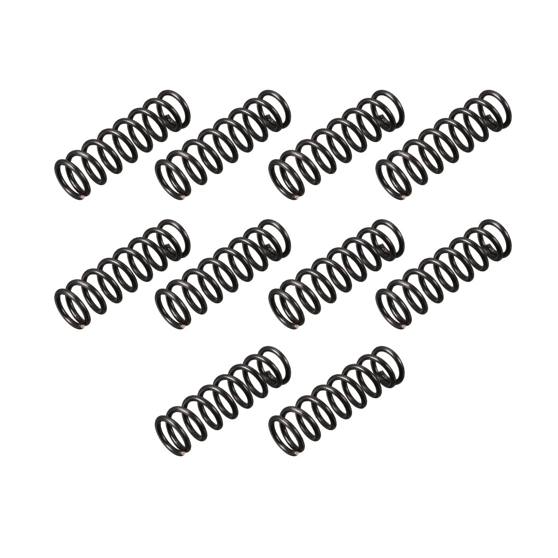 uxcell Uxcell Compression Spring 1.2mm Wire Dia,9mm OD,30mm Free Length,Black,10Pcs