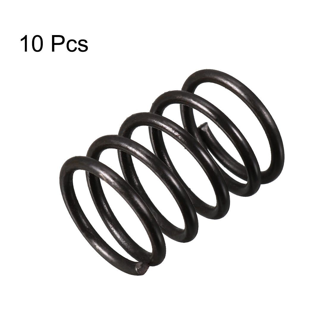 uxcell Uxcell Compression Spring 1.2mm Wire Dia,12mm OD,15mm Free Length,Black,10Pcs