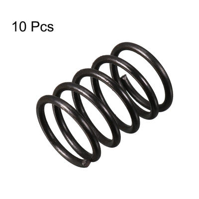 Harfington Uxcell Compression Spring 1.2mm Wire Dia,12mm OD,15mm Free Length,Black,10Pcs