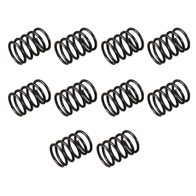 uxcell Uxcell Compression Spring 1.2mm Wire Dia,12mm OD,15mm Free Length,Black,10Pcs