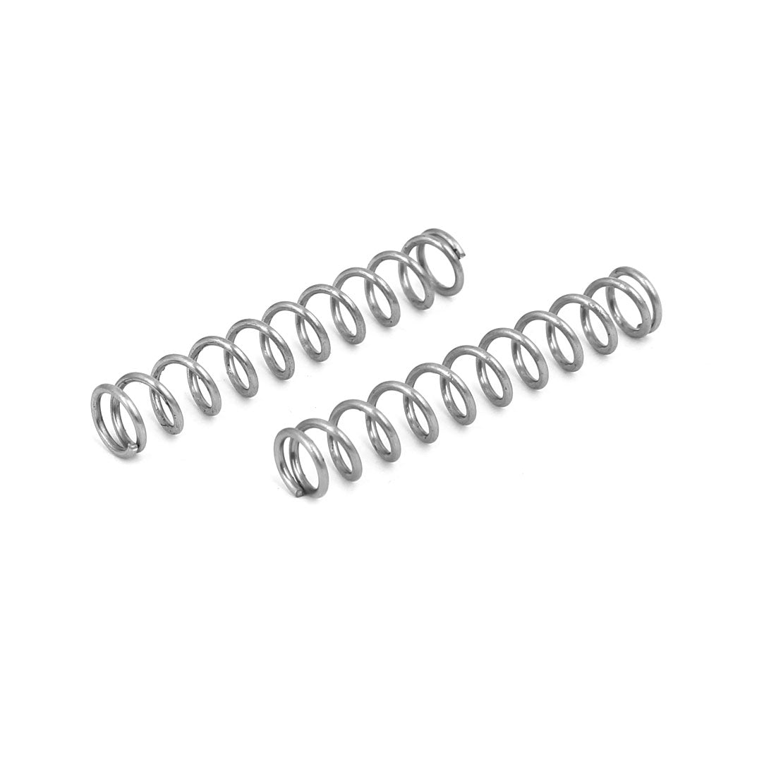 Harfington 0.8mmx6mmx35mm 304 Stainless Steel Compression Springs Silver Tone 20pcs
