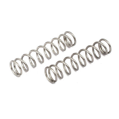 Harfington 0.8mmx7mmx30mm 304 Stainless Steel Compression Springs 20pcs