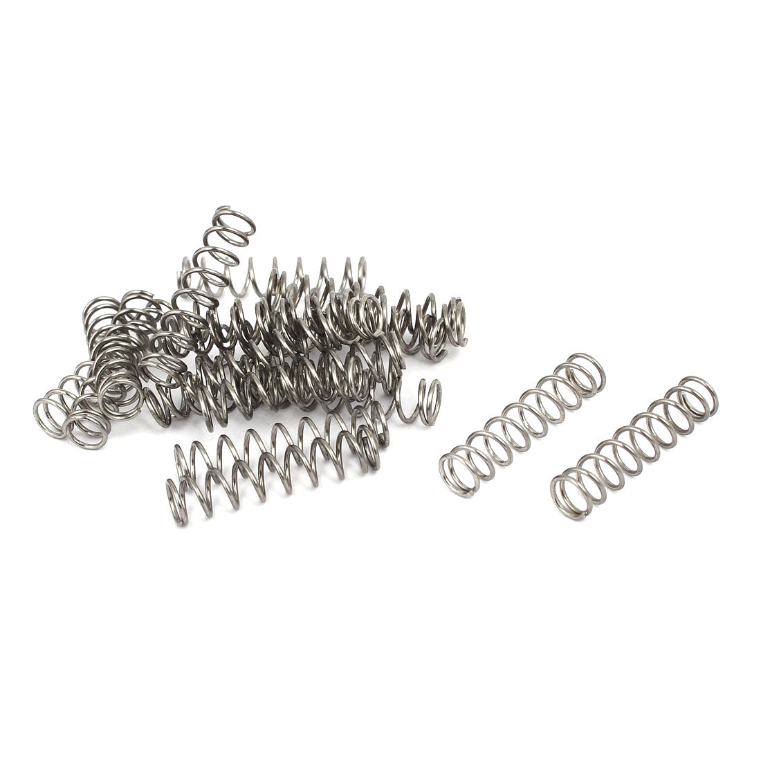 Harfington 0.8mmx7mmx30mm 304 Stainless Steel Compression Springs 20pcs
