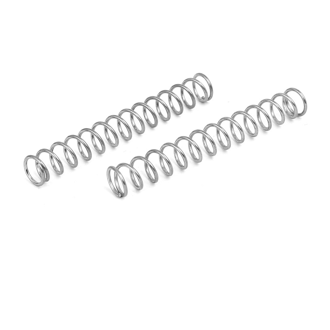 Harfington 0.8mmx7mmx50mm 304 Stainless Steel Compression Springs Silver Tone 20pcs