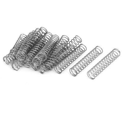 Harfington 0.8mmx10mmx50mm 304 Stainless Steel Compression Springs 20pcs