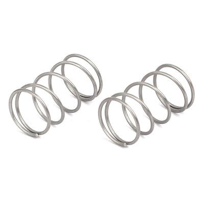 Harfington 0.8mmx12mmx20mm 304 Stainless Steel Compression Springs Silver Tone 20pcs
