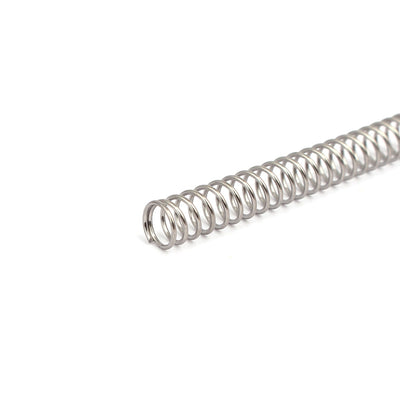 Harfington 0.6mmx6mmx305mm 304 Stainless Steel Compression Spring Silver Tone