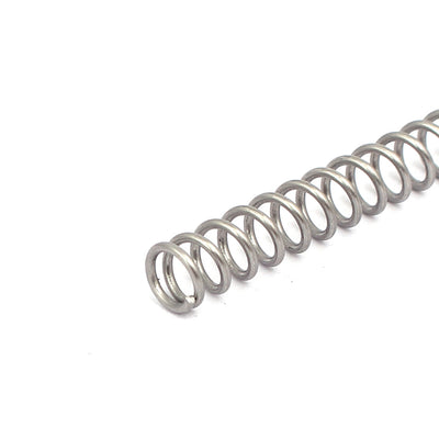 Harfington 0.7mmx5mmx305mm 304 Stainless Steel Compression Spring Silver Tone