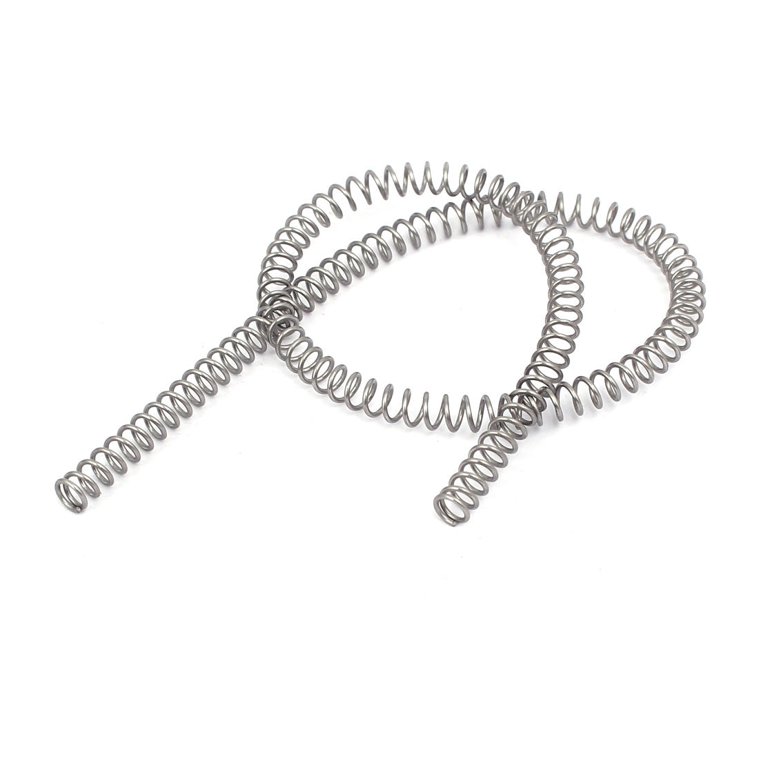 Harfington 0.7mmx5mmx305mm 304 Stainless Steel Compression Spring Silver Tone