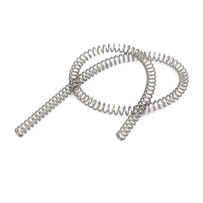 Harfington 0.7mmx5mmx305mm 304 Stainless Steel Compression Spring Silver Tone