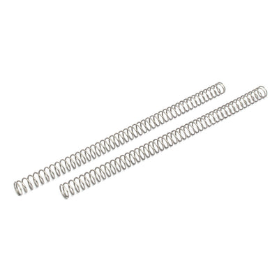 Harfington 1.5mmx16mmx305mm 304 Stainless Steel Compression Springs Silver Tone 2pcs