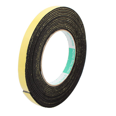uxcell Uxcell 12mm Width 2mm Thick Single Sided Sealing Shockproof Sponge Tape 5m Length