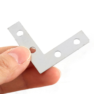 Harfington Uxcell Family Metal L Shaped Fixing Support Corner Angle Bracket Flat Repair Plate 20pcs
