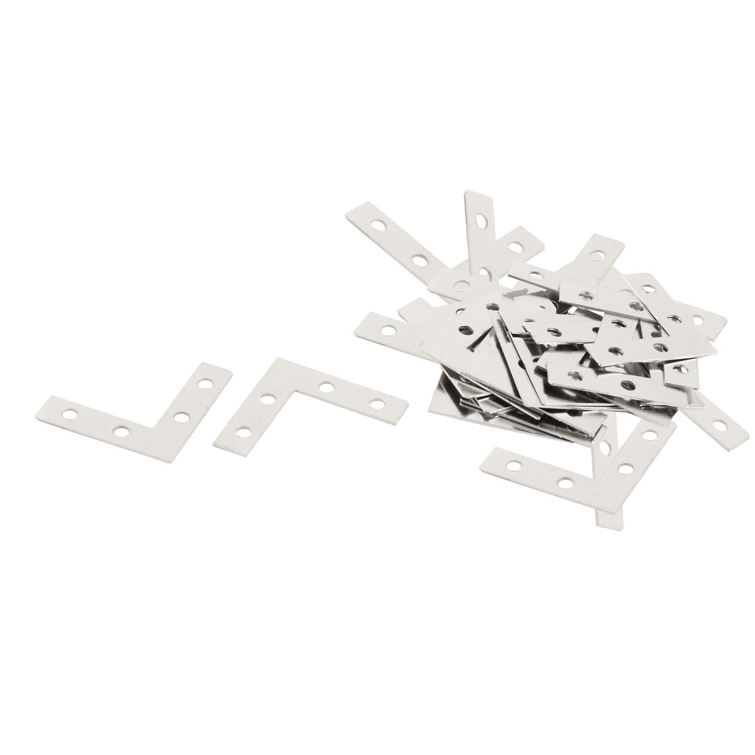 uxcell Uxcell Family Metal L Shaped Angle Fixing Support Bracket Flat Repair Plates 38 x 38mm 30pcs