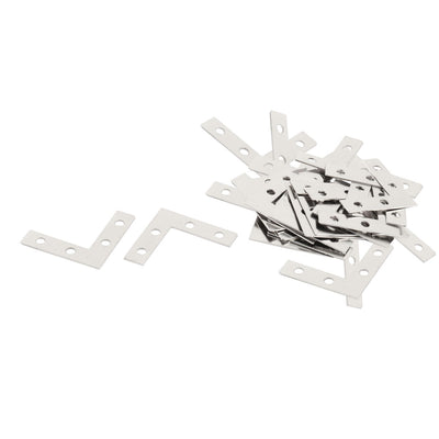 Harfington Uxcell Family Metal L Shaped Angle Fixing Support Bracket Flat Repair Plates 38 x 38mm 30pcs