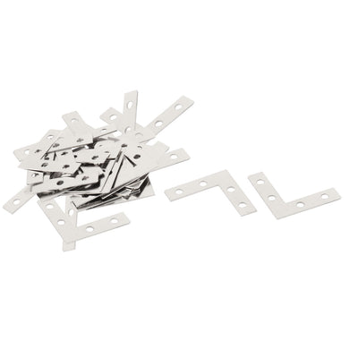 uxcell Uxcell Family Metal L Shaped Angle Fixing Support Bracket Flat Repair Plates 38 x 38mm 30pcs