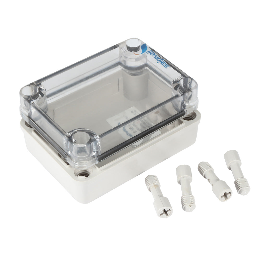 Harfington 3.2"x4.3"x1.8"(80mmx110mmx45mm) ABS Junction Box Universal Project Enclosure w PC Transparent Cover