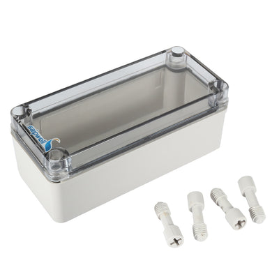 Harfington 3.2"x7.1"x2.8"(80mmx180mmx70mm) ABS Junction Box Universal Project Enclosure w PC Transparent Cover