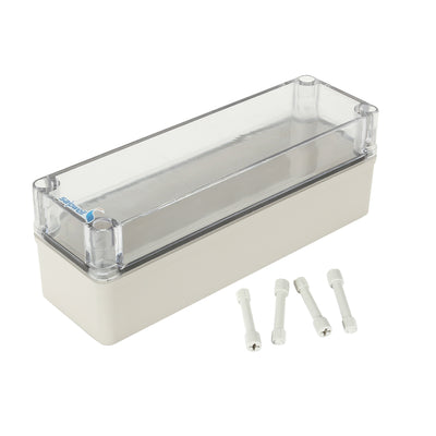 Harfington 3.15"x9.84"x3.35"(80mmx250mmx85mm) ABS Junction Box Universal Electric Project Enclosure w PC Transparent Cover