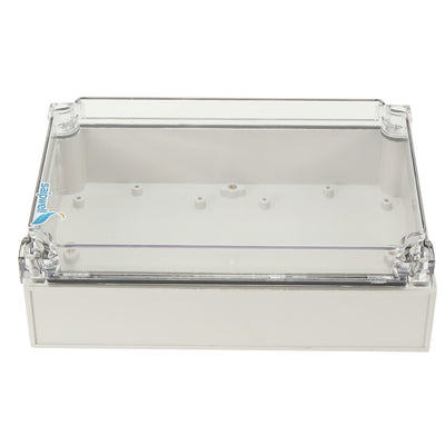 Harfington 6.9"x9.8"x2.9"(175mmx250mmx75mm) ABS Junction Box Universal Project Enclosure w PC Transparent Cover