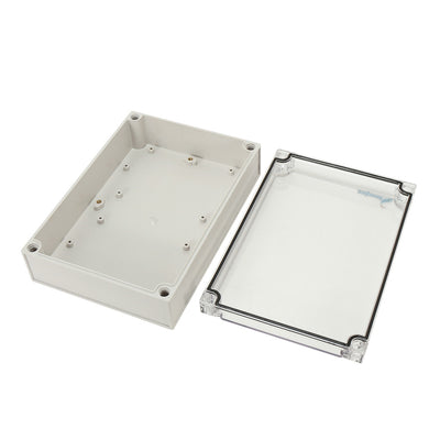 Harfington 6.9"x9.8"x2.9"(175mmx250mmx75mm) ABS Junction Box Universal Project Enclosure w PC Transparent Cover