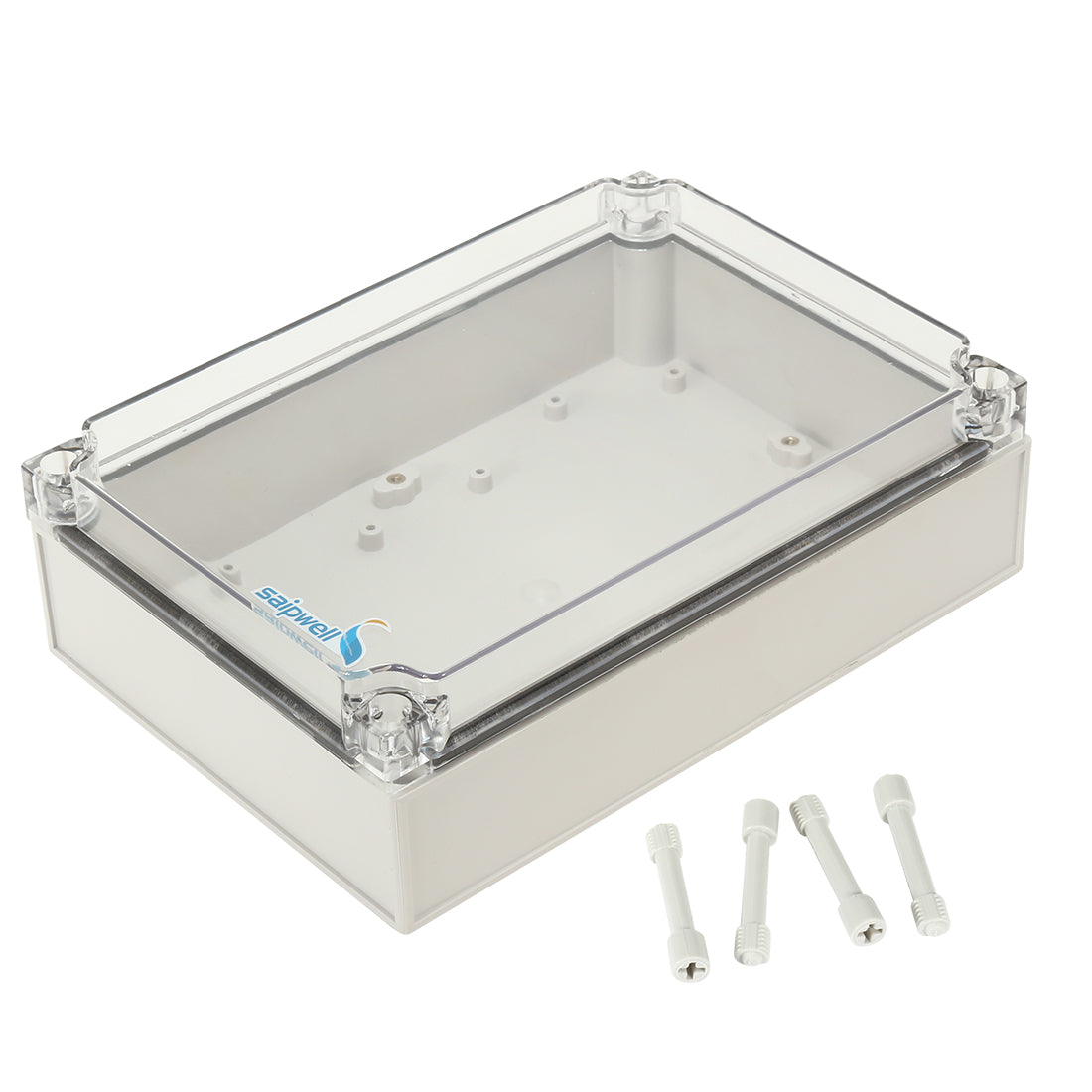Harfington 6.9"x9.8"x2.9"(175mmx250mmx75mm) ABS Junction Box Universal Project Enclosure w PC Transparent Cover