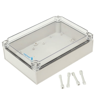 Harfington 6.9"x9.8"x2.9"(175mmx250mmx75mm) ABS Junction Box Universal Project Enclosure w PC Transparent Cover