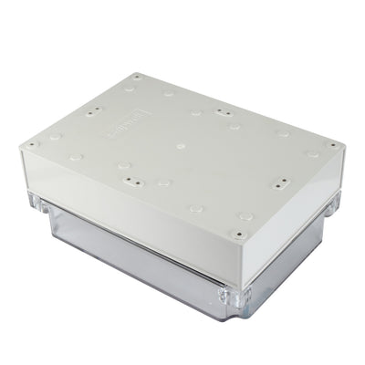 Harfington 6.9"x9.8"x3.9"(250mmx175mmx100mm) ABS Junction Box Universal Project Enclosure w PC Transparent Cover