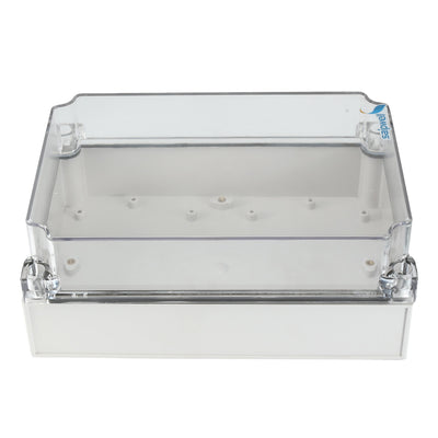 Harfington 6.9"x9.8"x3.9"(250mmx175mmx100mm) ABS Junction Box Universal Project Enclosure w PC Transparent Cover