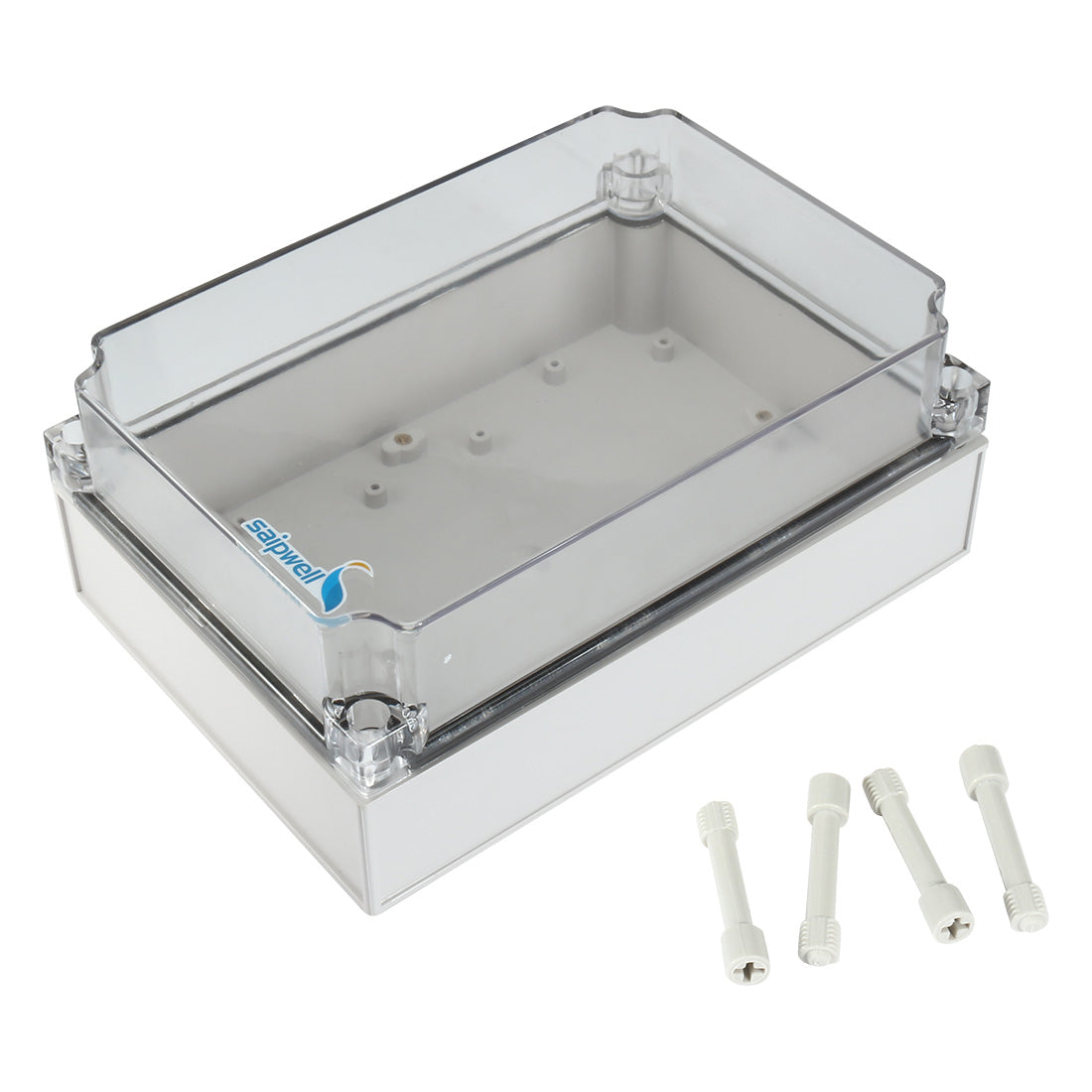 Harfington 6.9"x9.8"x3.9"(250mmx175mmx100mm) ABS Junction Box Universal Project Enclosure w PC Transparent Cover
