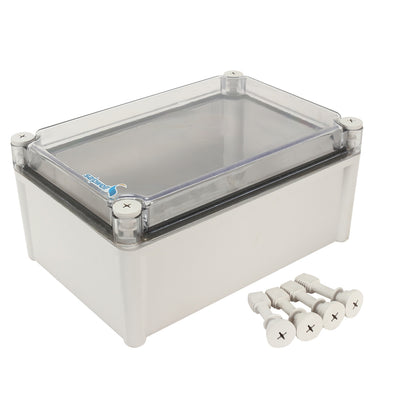 Harfington 11"x7.5"x5.1"(280mmx190mmx130mm) ABS Junction Box Universal Project Enclosure w PC Transparent Cover