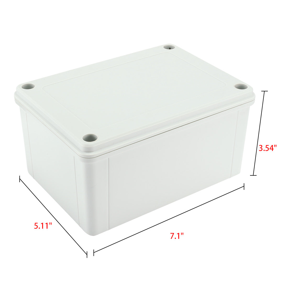 Harfington 7.1"x5.11"x3.54"(180mmx130mmx90mm) ABS Dustproof IP65 Junction Box Universal Electric Project Enclosure