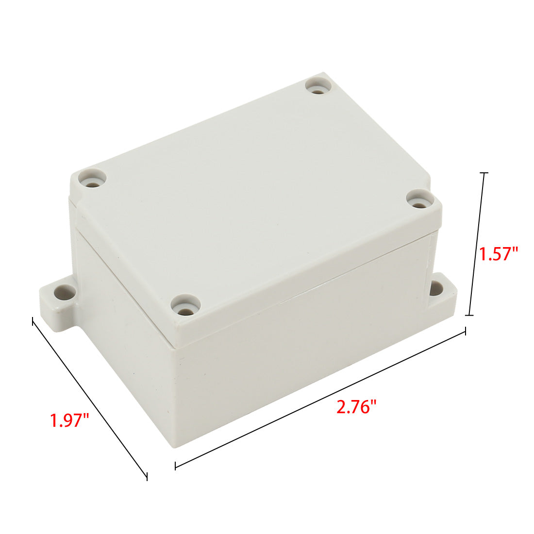 Harfington 2.76"x1.97"x1.57"(70mmx50mmx40mm) ABS Dustproof IP65 Junction Box Universal Electric Project Enclosure w Fixed Ear