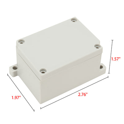 Harfington 2.76"x1.97"x1.57"(70mmx50mmx40mm) ABS Dustproof IP65 Junction Box Universal Electric Project Enclosure w Fixed Ear