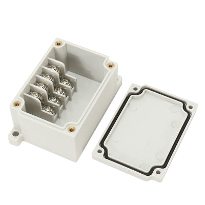 Harfington 2.76"x1.97"x1.57"(70mmx50mmx40mm) ABS Dustproof IP65 Junction Box Universal Electric Project Enclosure w Fixed Ear